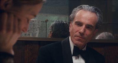 Still from Phantom Thread (2017) that has been tagged with: historical & over-the-shoulder & medium shot