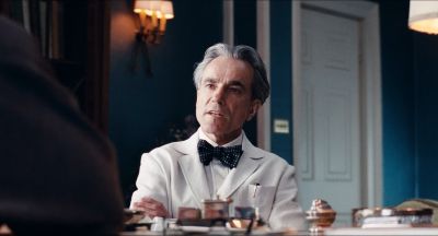 Still from Phantom Thread (2017) that has been tagged with: ab4f53 & table & day & dining room & medium shot