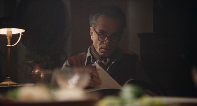 Still from Phantom Thread (2017) that has been tagged with: practical lamp & clean single & office