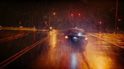 Still from Prisoners (2013) that has been tagged with: rain & car & night & wide shot
