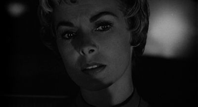 Still from Psycho (1960) that has been tagged with: close-up & black and white & clean single