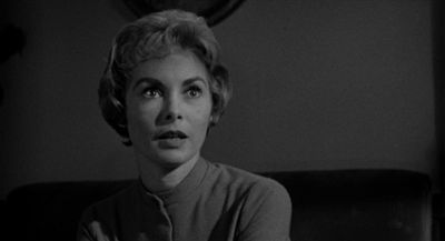 Still from Psycho (1960) that has been tagged with: medium close-up & clean single & interior & black and white