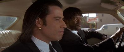 Still from Pulp Fiction (1994) that has been tagged with: 714f38 & two-shot & day & medium close-up
