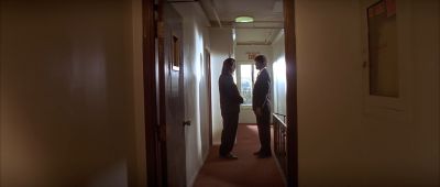 Still from Pulp Fiction (1994) that has been tagged with: 714f38 & day & two-shot & hallway