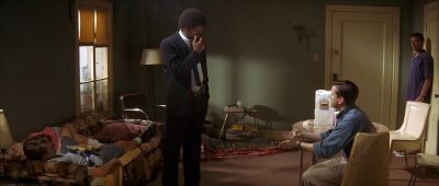 Still from Pulp Fiction (1994) that has been tagged with: three-shot