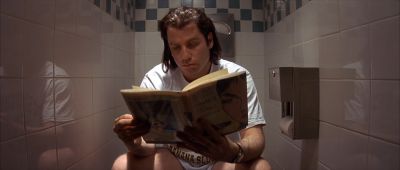 Still from Pulp Fiction (1994) that has been tagged with: book