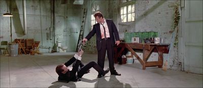 Still from Reservoir Dogs (1992) that has been tagged with: day & interior & wide shot