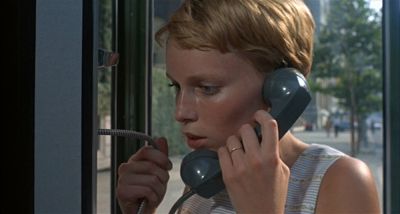 Still from Rosemary's Baby (1968) that has been tagged with: pay phone & phonebooth