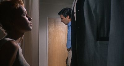 Still from Rosemary's Baby (1968) that has been tagged with: two-shot & medium wide & three-shot