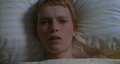 Still from Rosemary's Baby (1968) that has been tagged with: 6e8081 & pillow