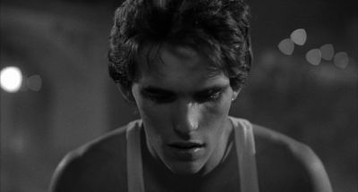 Still from Rumble Fish (1983) that has been tagged with: exterior & black and white & clean single