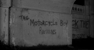 Still from Rumble Fish (1983) that has been tagged with: night & graffiti