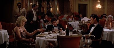 Still from Scarface (1983) that has been tagged with: restaurant & interior & wide shot