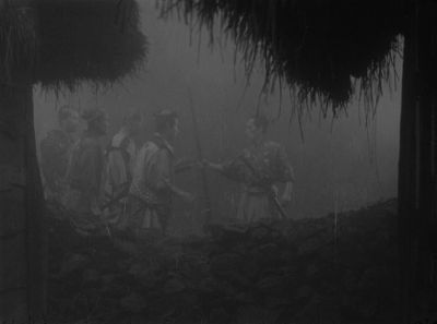 Still from Seven Samurai (1954) that has been tagged with: 1a2321 & day & exterior & black and white