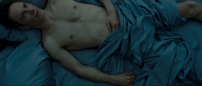 Still from Shame (2011) that has been tagged with: medium wide & bedroom & interior & top-down & bed