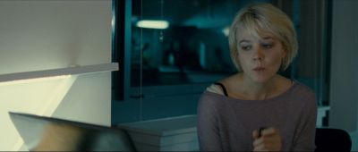 Still from Shame (2011) that has been tagged with: 006b59 & night