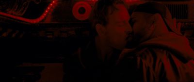 Still from Shame (2011) that has been tagged with: kiss & over-the-shoulder & night