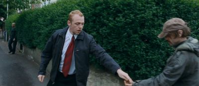 Still from Shaun Of The Dead (2004) that has been tagged with: 546878 & two-shot & medium wide