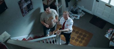 Still from Shaun Of The Dead (2004) that has been tagged with: wide shot & high-angle & day & interior