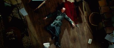 Still from Shutter Island (2010) that has been tagged with: day & dead body & overhead & wide shot