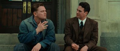 Still from Shutter Island (2010) that has been tagged with: medium wide & exterior & smoking