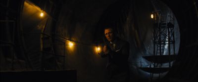 Still from Skyfall (2012) that has been tagged with: clean single & night & wide shot & interior