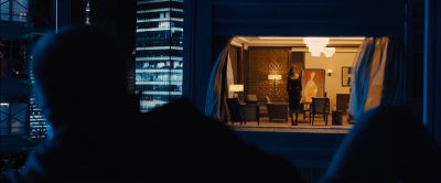 Still from Skyfall (2012) that has been tagged with: wide shot & over-the-shoulder & frame in a frame