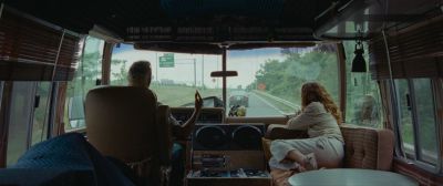 Still from Sound of Metal (2019) that has been tagged with: 546a2f & bus interior