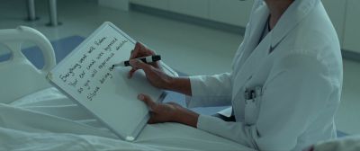 Still from Sound of Metal (2019) that has been tagged with: handwriting & doctor