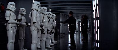 Still from Star Wars: A New Hope (1977) that has been tagged with: group-shot & soldier & interior & army