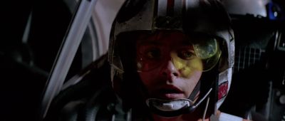 Still from Star Wars: A New Hope (1977) that has been tagged with: pilot & helmet