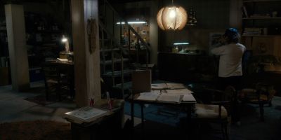 Still from TV Show: Netflix — "Stranger Things: Season 1 - Episode 1" that has been tagged with: practical lamp & living room