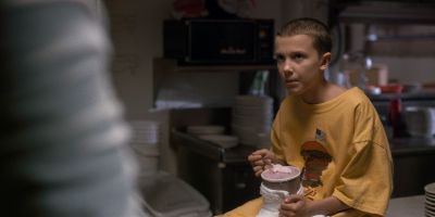Still from TV Show: Netflix — "Stranger Things: Season 1 - Episode 1" that has been tagged with: a67a59 & restaurant & ice cream & eating