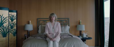 Still from Swallow (2019) that has been tagged with: bedroom & medium wide & clean single & interior
