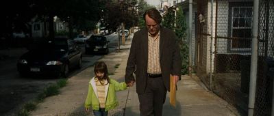 Still from Synecdoche, New York (2012) that has been tagged with: a0785a & exterior & day & two-shot
