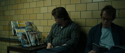 Still from Synecdoche, New York (2012) that has been tagged with: b7860b & two-shot & medium wide