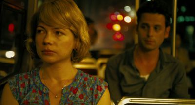 Still from Take This Waltz (2011) that has been tagged with: two-shot & bus interior & medium close-up