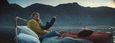 Still from Commercial: McDonald's — "The Bed" that has been tagged with: mountains