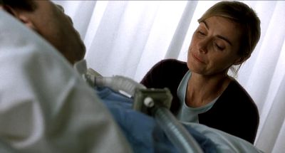 Still from The Diving Bell and the Butterfly (2007) that has been tagged with: hospital room