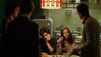 Still from The Dreamers (2003) that has been tagged with: table