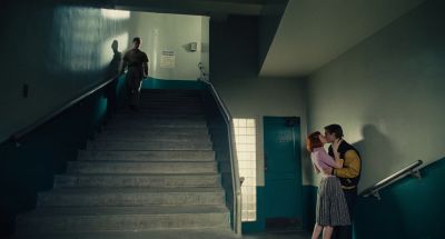 Still from The Fabelmans (2022) that has been tagged with: interior & three-shot & high school