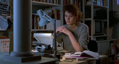 Still from The Fly (1986) that has been tagged with: desk