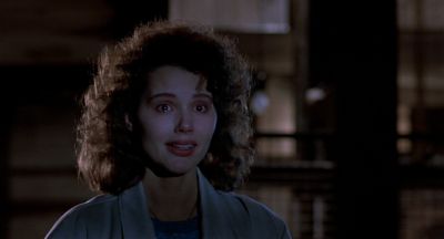 Still from The Fly (1986) that has been tagged with: 3d2b1f & exterior & night & medium close-up