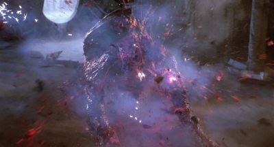 Still from The Fly (1986) that has been tagged with: insert & explosion