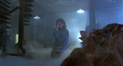 Still from The Fly (1986) that has been tagged with: night & wide shot