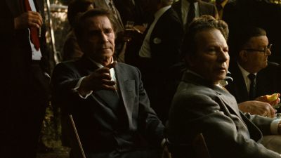 Still from The Godfather (1972) that has been tagged with: e18f3d & exterior & medium wide & day