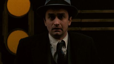 Still from The Godfather (1972) that has been tagged with: 000000 & exterior & hat & clean single