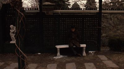 Still from The Godfather (1972) that has been tagged with: park bench & garden & clean single