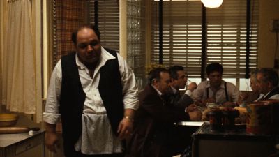 Still from The Godfather (1972) that has been tagged with: eating & interior & day & group-shot