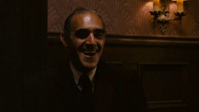 Still from The Godfather (1972) that has been tagged with: 3d2b1f & clean single & night & medium close-up
